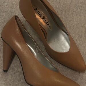 Acne Studios Tan Leather Heels